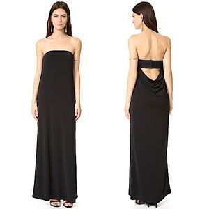 Rachel Zoe Glamizon Black Strapless Cowl-Back Dress NWT